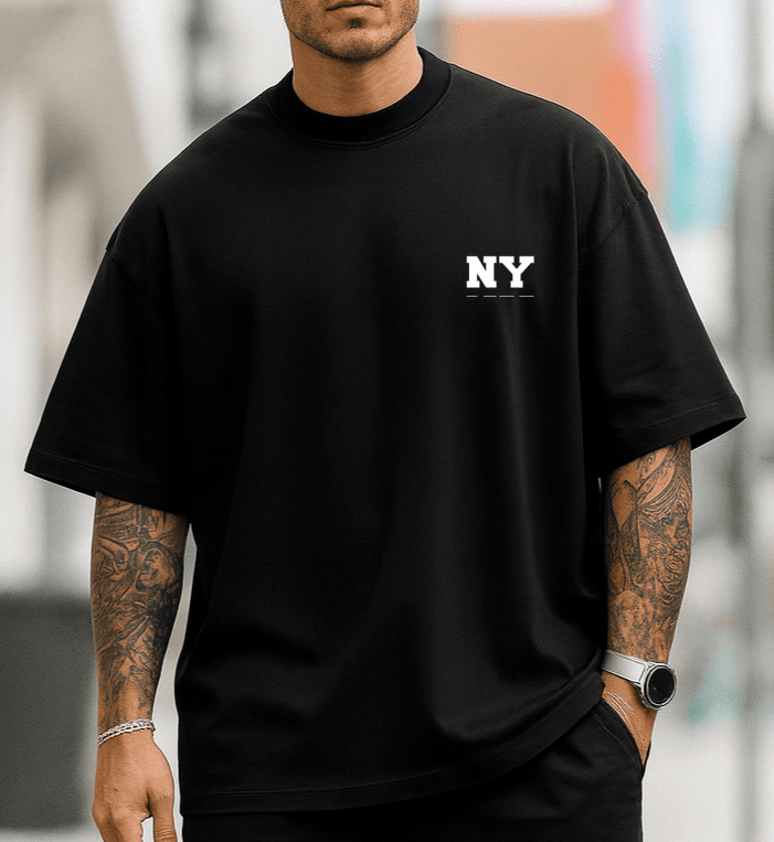 Camiseta Oversized Masculina | Estampa - NY