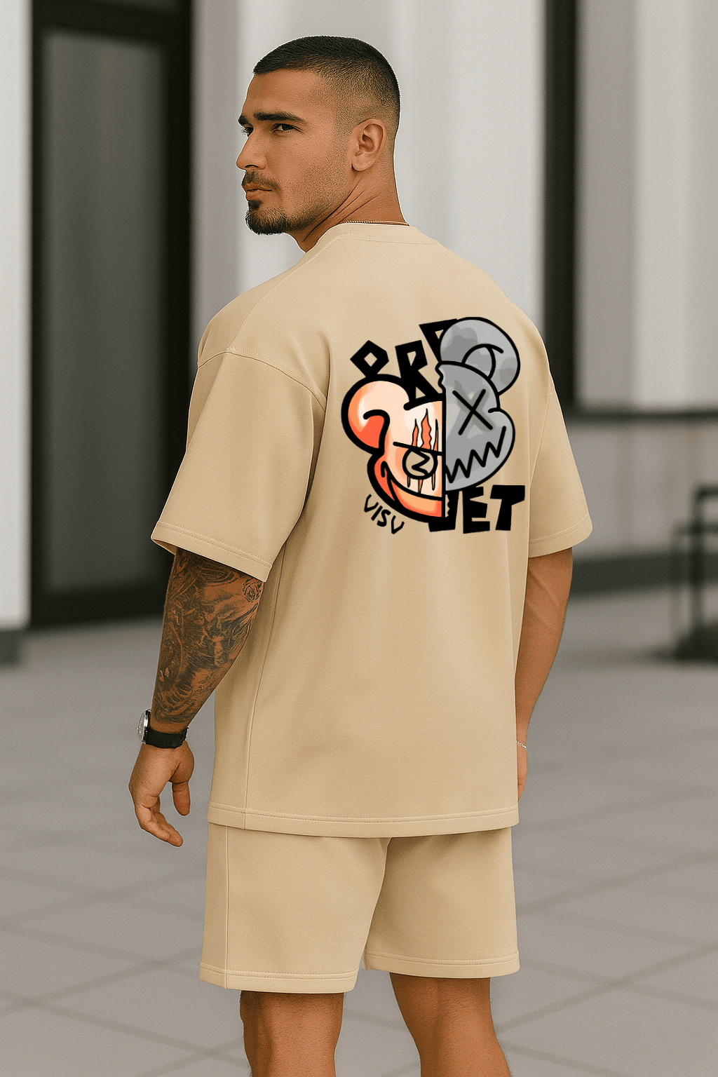 Camiseta Oversized Masculina | Estampa Urso Bear