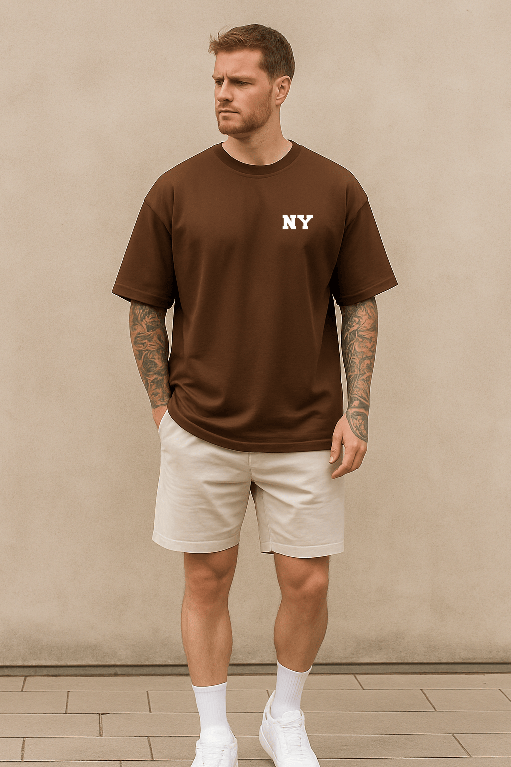 Camiseta Oversized Masculina | Estampa - NY