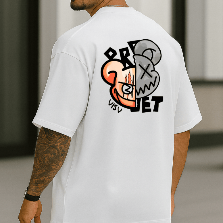 Camiseta Oversized Masculina | Estampa Urso Bear
