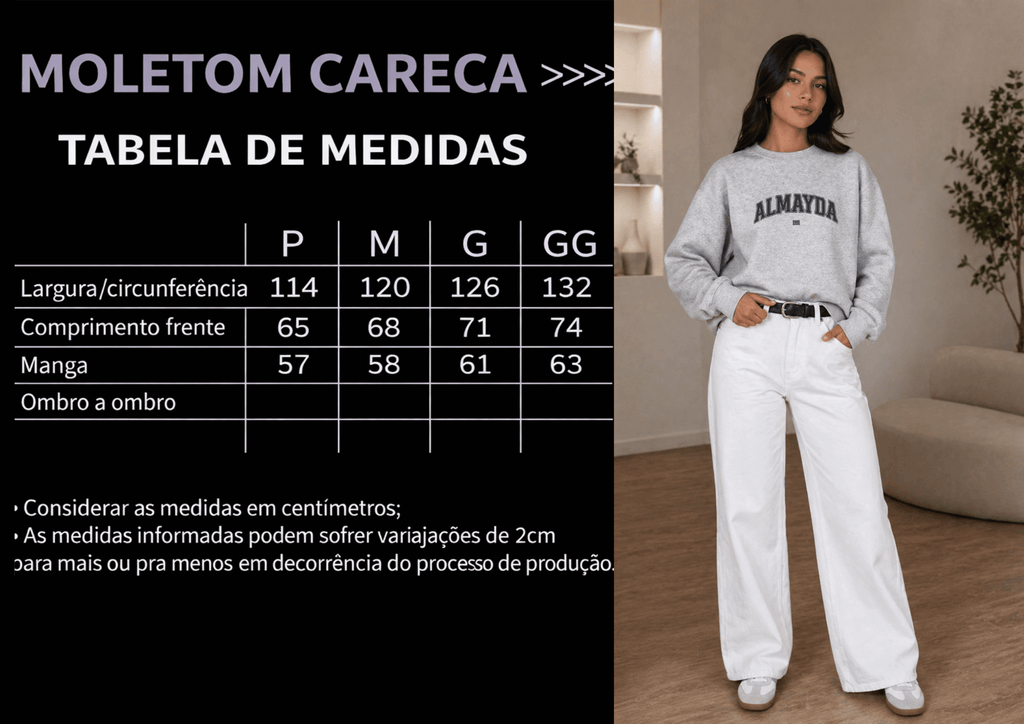 Moletom Feminino Careca - Almayda 1991