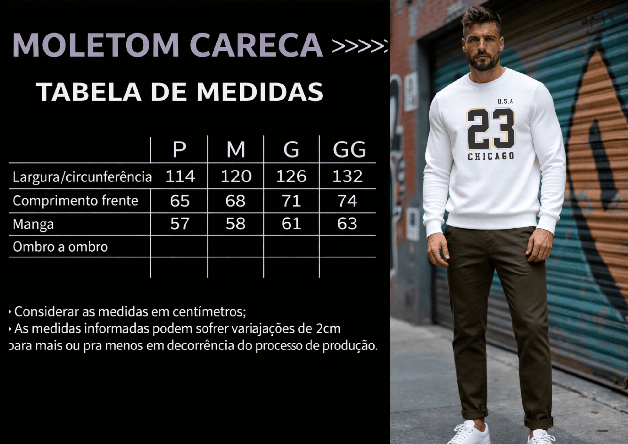 Moletom Masculino Careca - U.S.A 23