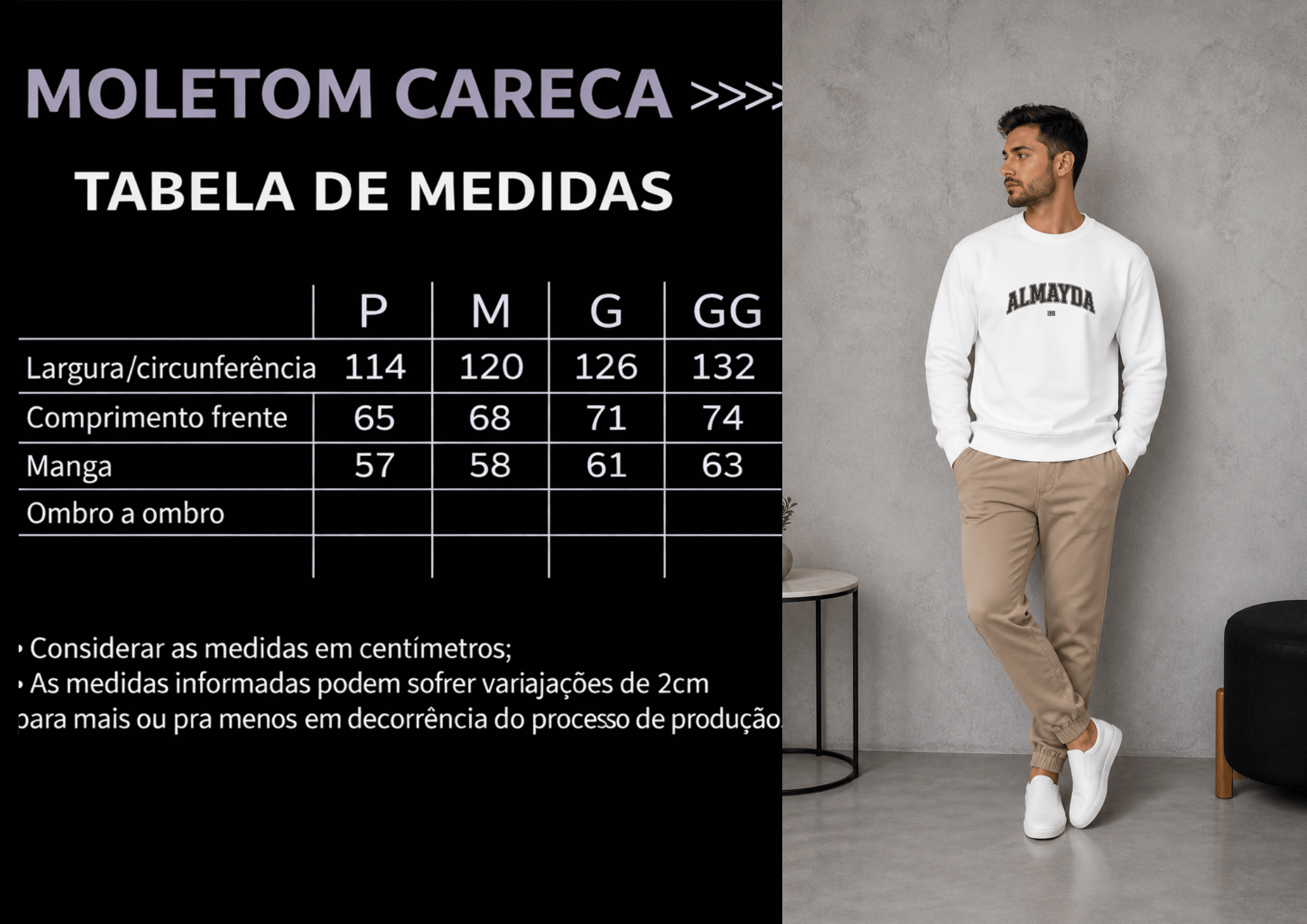 Moletom Masculino Careca - Almayda 1991