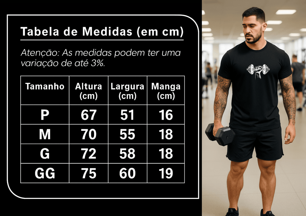 Camiseta Masculina | Estampa Halteres