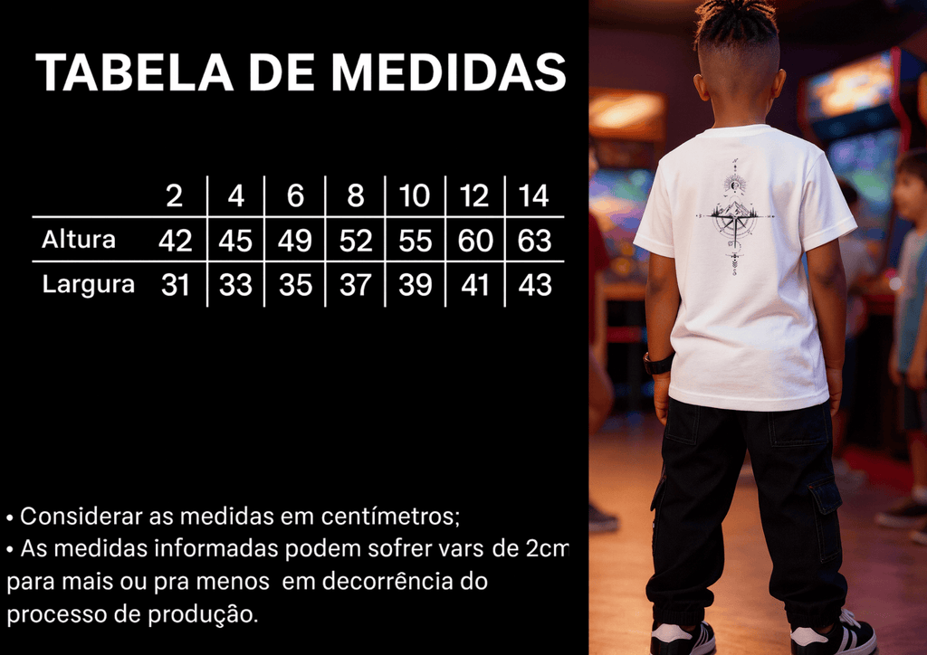 Camiseta Infantil Masculina - Rosa dos Ventos