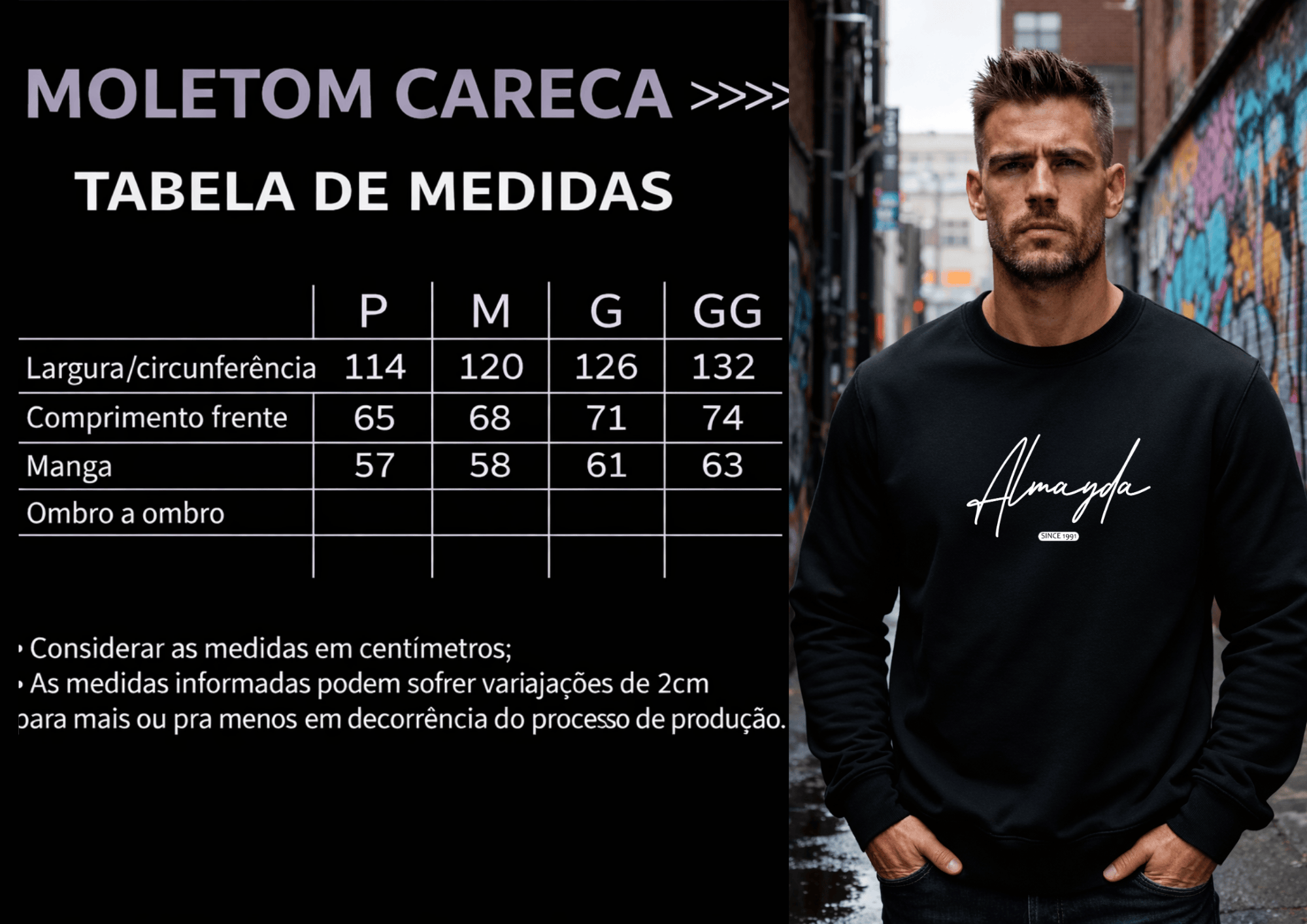 Moletom Masculino Careca - Almayda Since