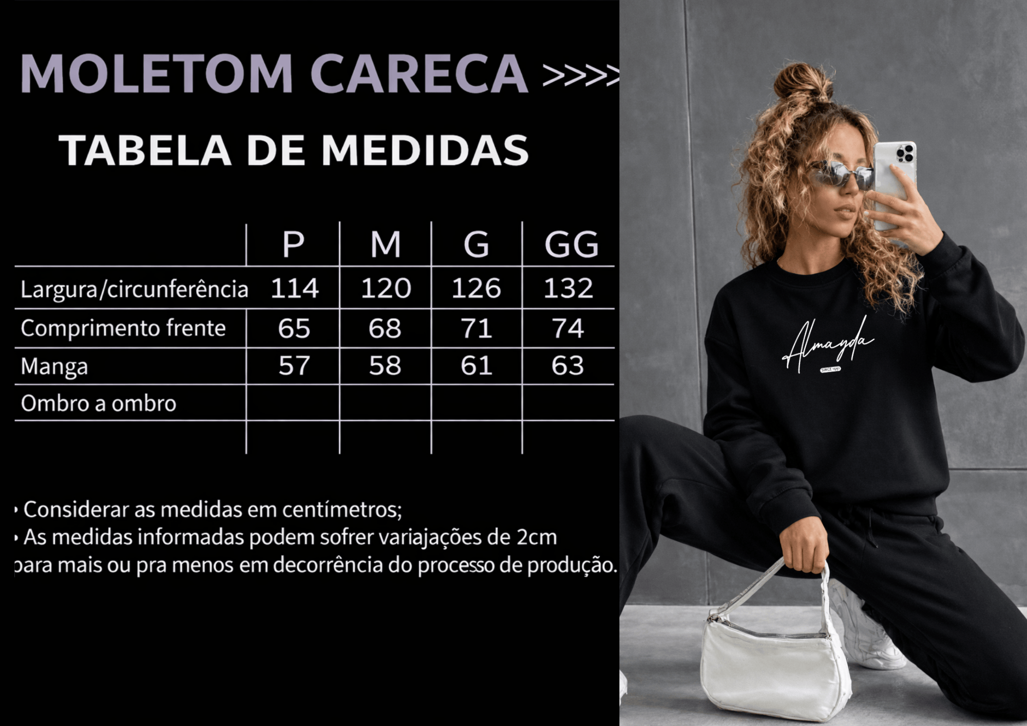 Moletom Feminino Careca - Almayda Since