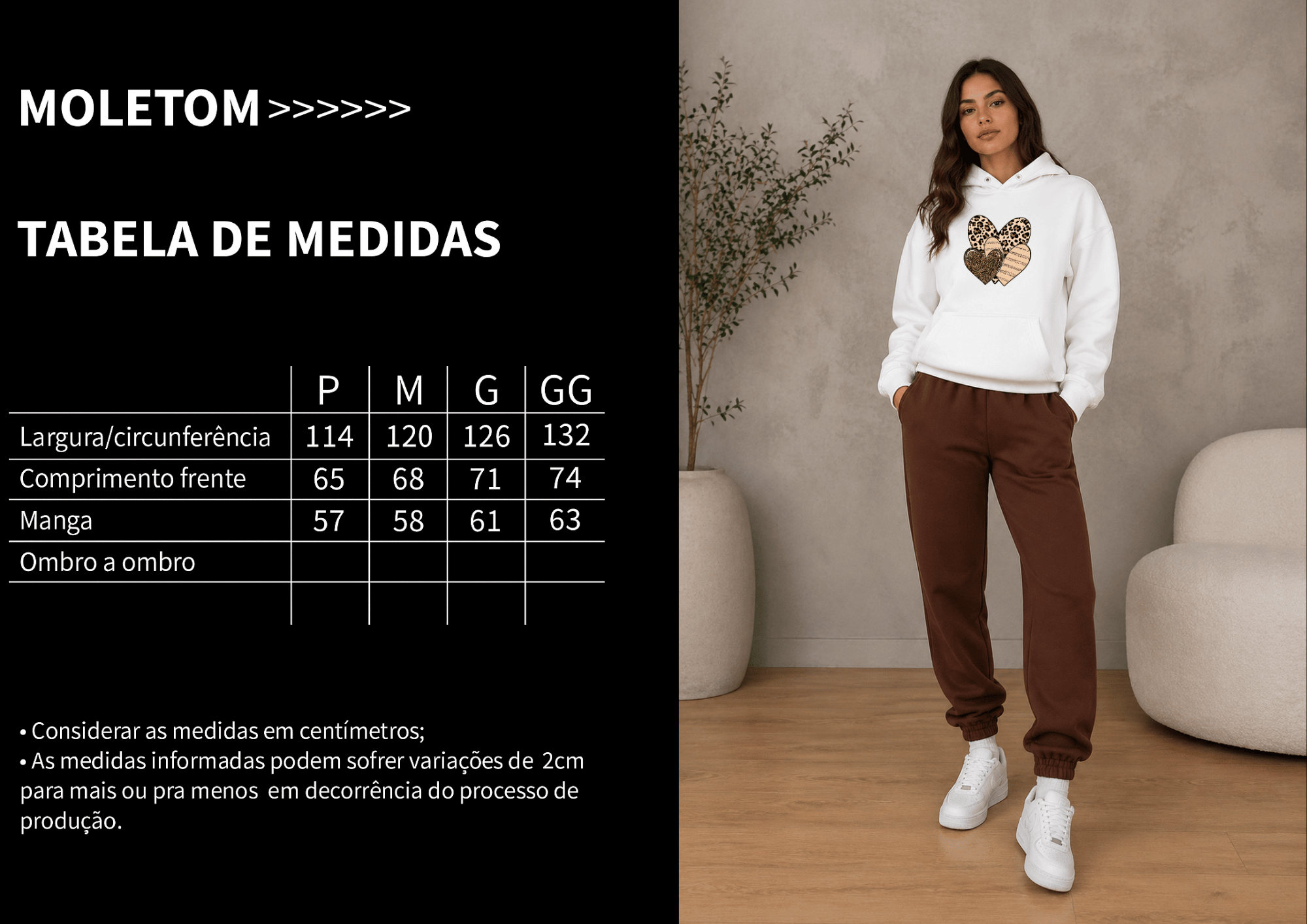Moletom Canguru Feminino - Almayda Wild Love Chic