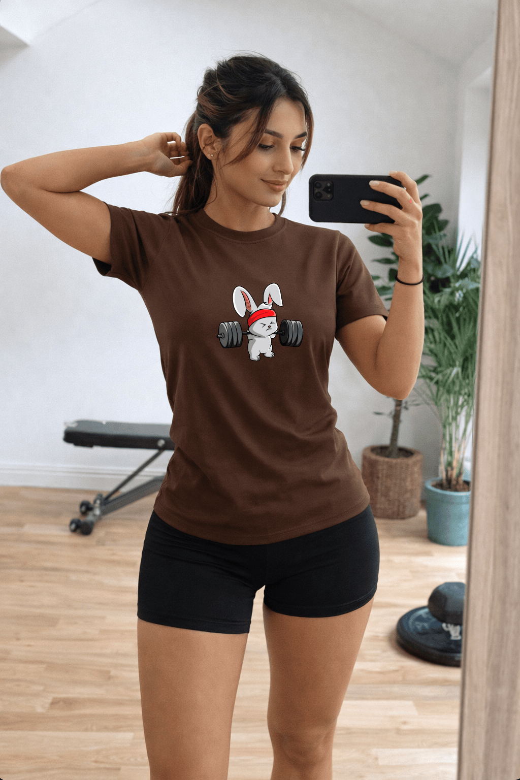 Camiseta Feminina Premium Manga Curta Tradicional Bunny Strong