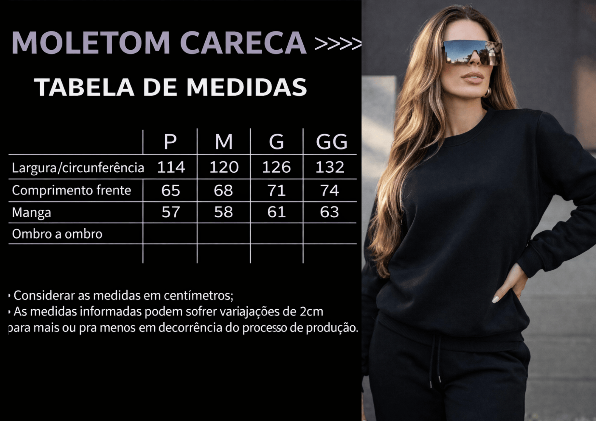 Moletom Feminino Careca - Liso