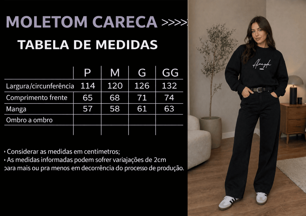 Moletom Feminino Careca - Almayda Since