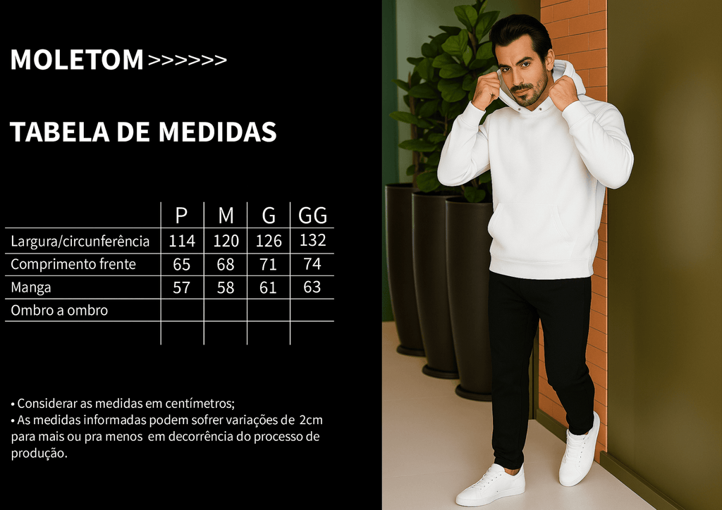 Moletom Masculino Canguru - Liso