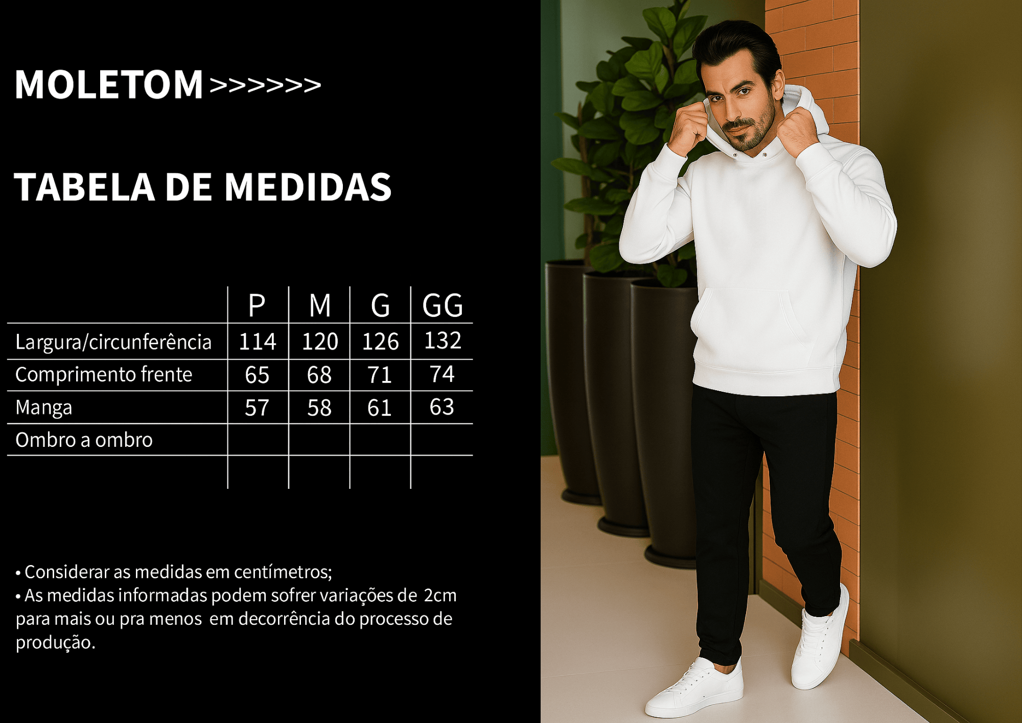 Moletom Masculino Canguru - Liso