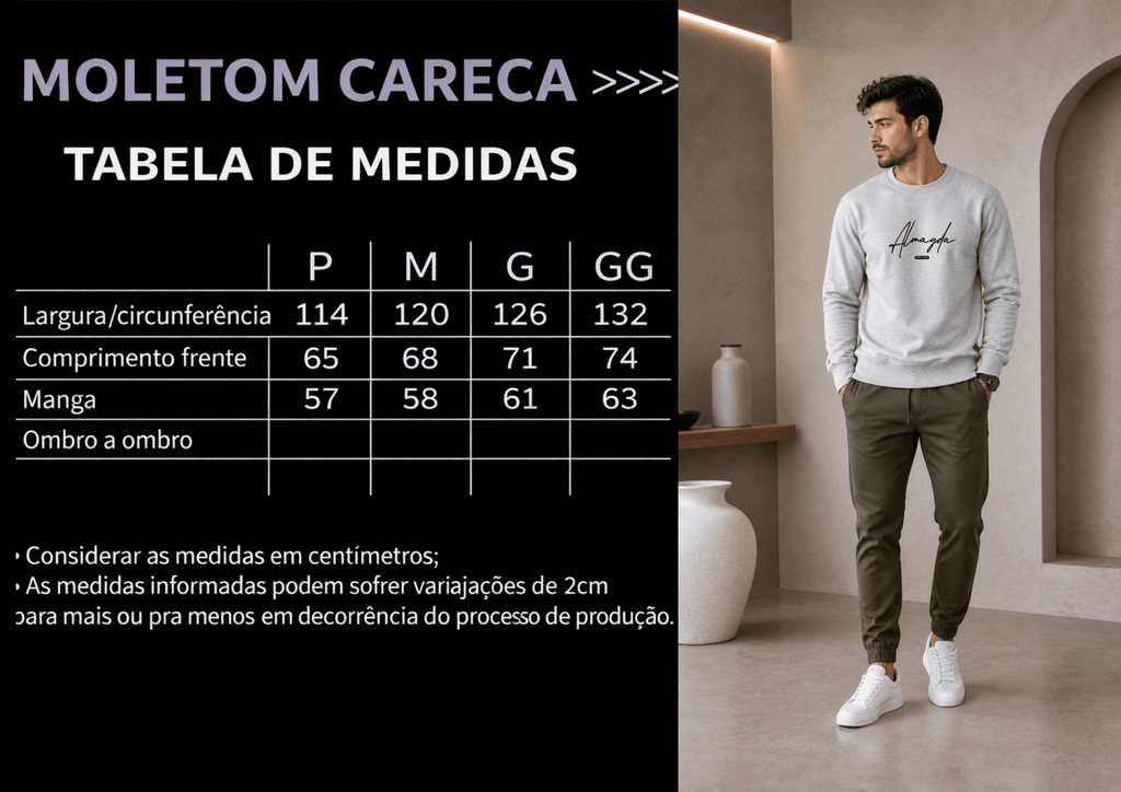Moletom Masculino Careca - Almayda Since