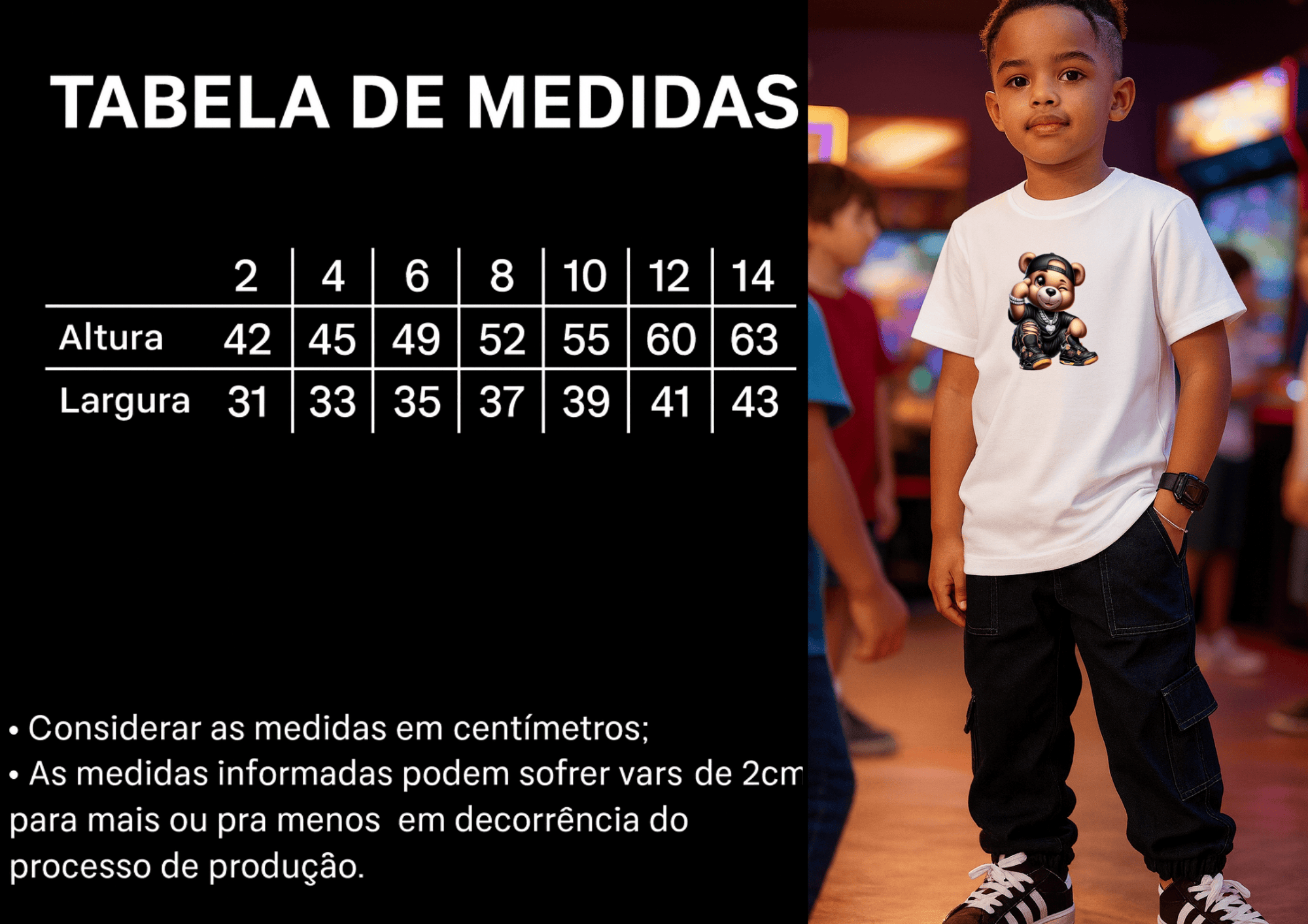 Camiseta Infantil Masculina - Cool Bear Street