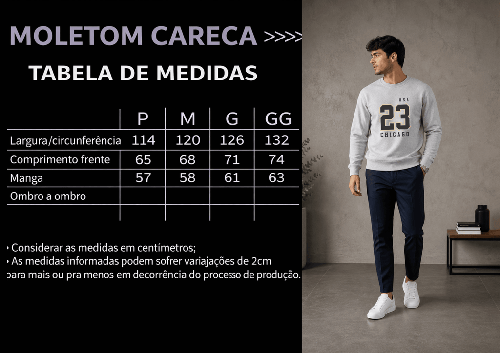 Moletom Masculino Careca - U.S.A 23