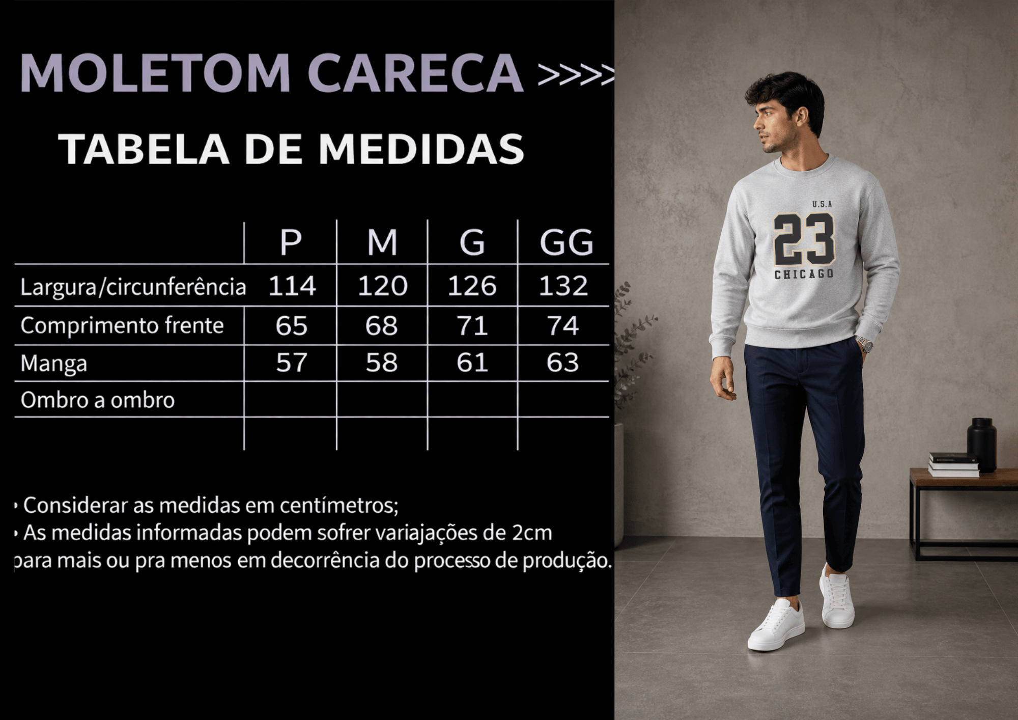 Moletom Masculino Careca - U.S.A 23