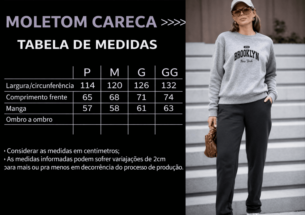 Moletom Feminino Careca - Brooklyn New York