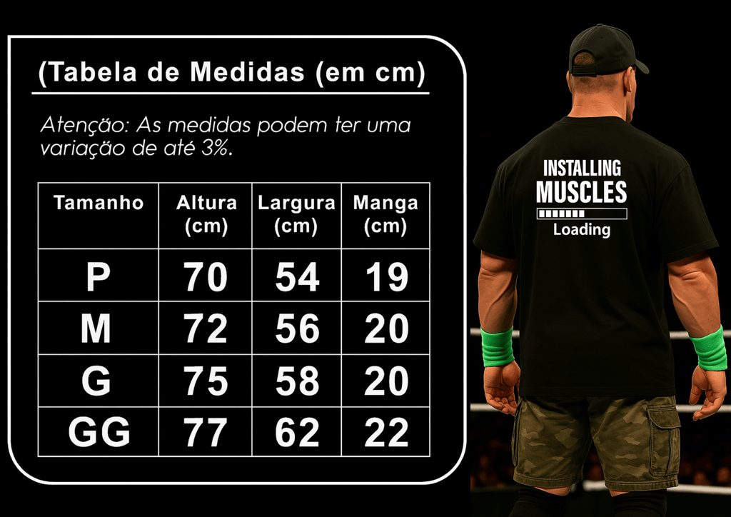 Camiseta Oversized Masculina - Installing Muscles