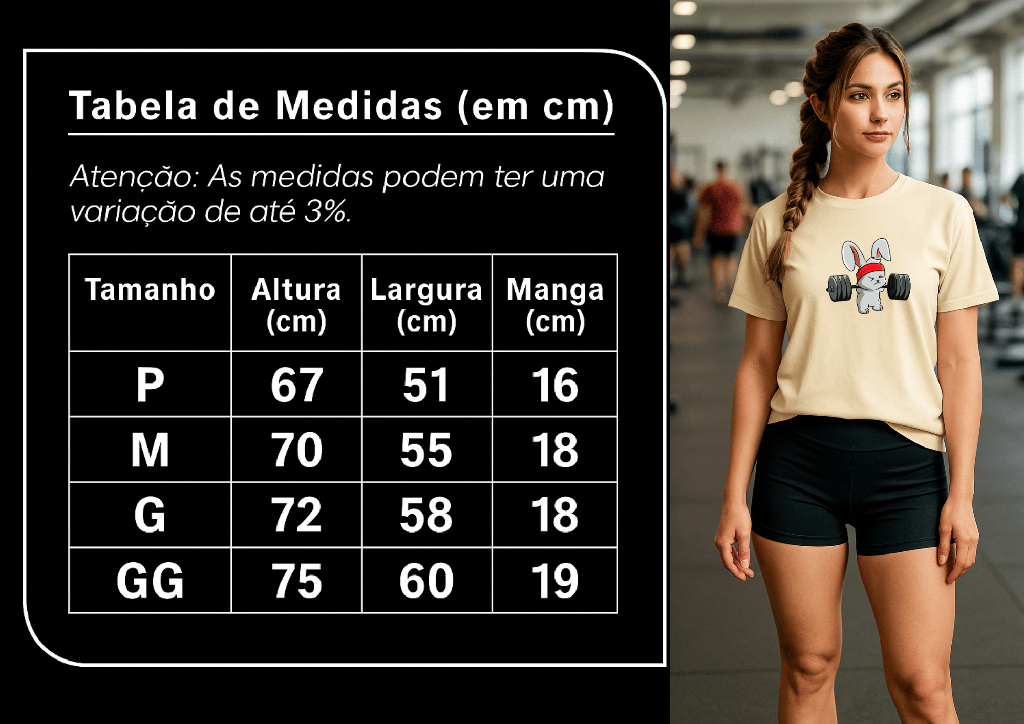 Camiseta Feminina Bunny Strong | Streetwear Casual