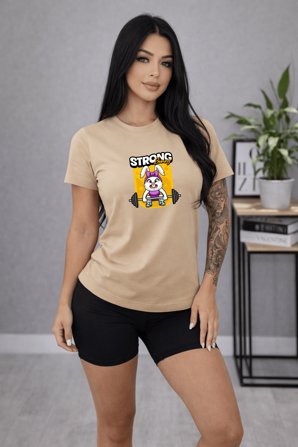 Camiseta Tradicional Manga Curta Feminina - Power Bunny