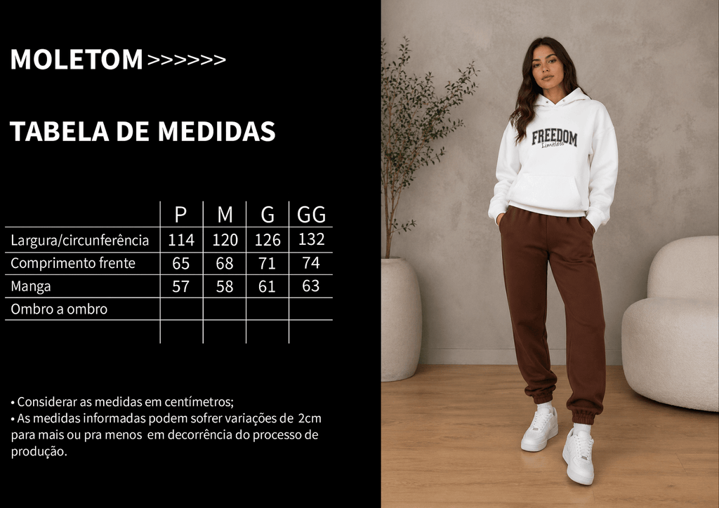 Moletom Feminino Canguru - Freedom Limitless
