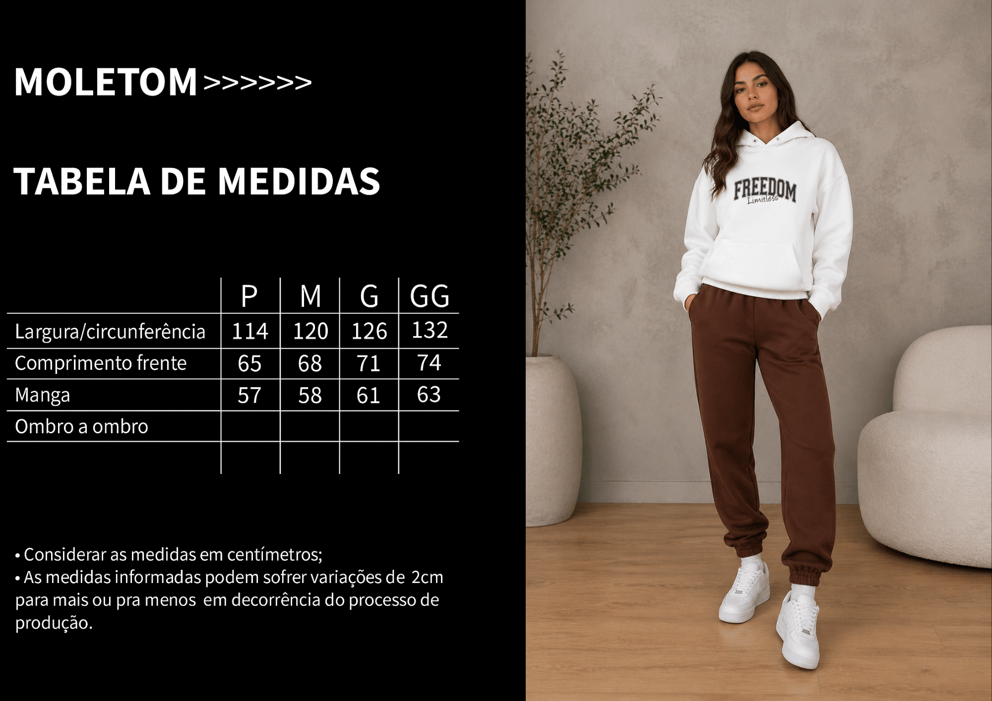 Moletom Feminino Canguru - Freedom Limitless