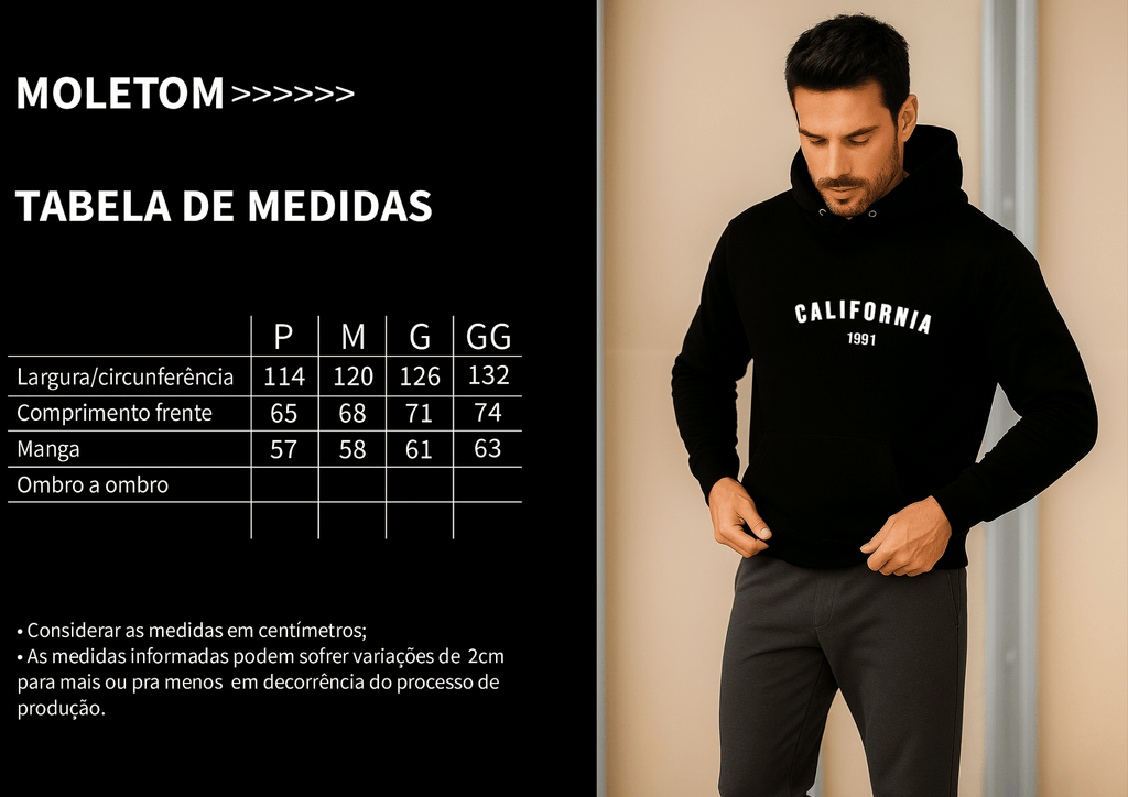 Moletom Masculino Canguru - California 1991