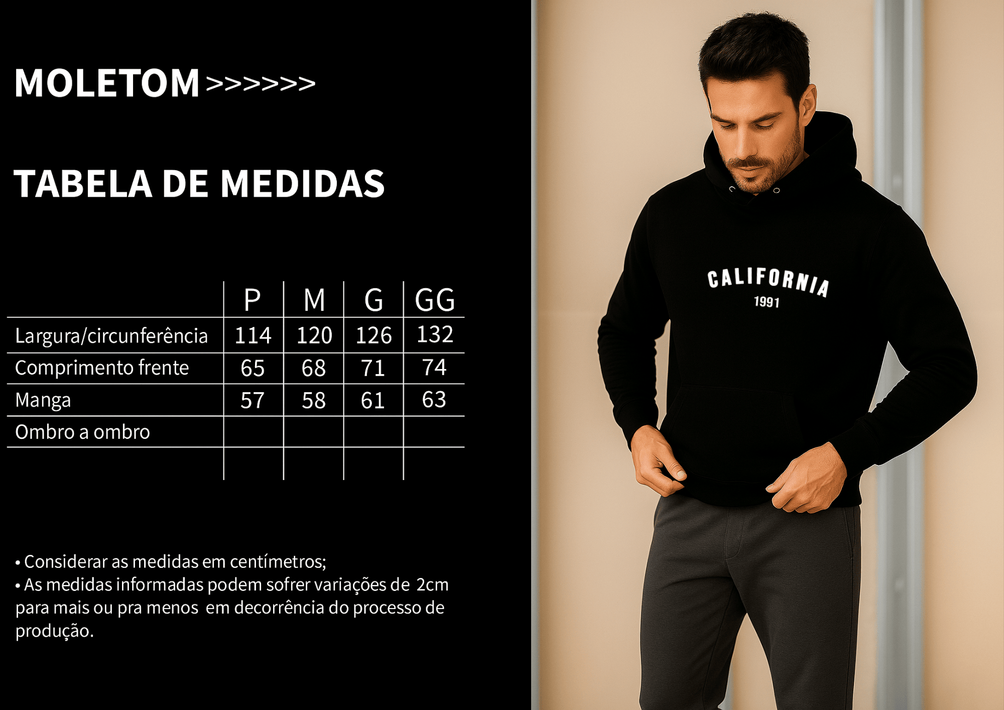 Moletom Masculino Canguru - California 1991