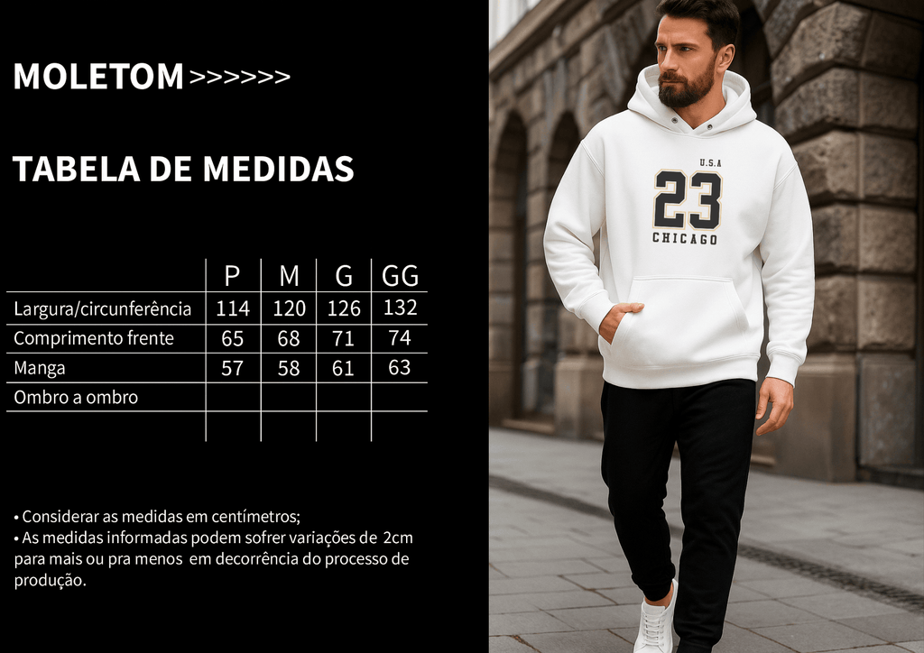 Moletom Masculino Canguru - U.S.A 23 Chicago (Cópia)