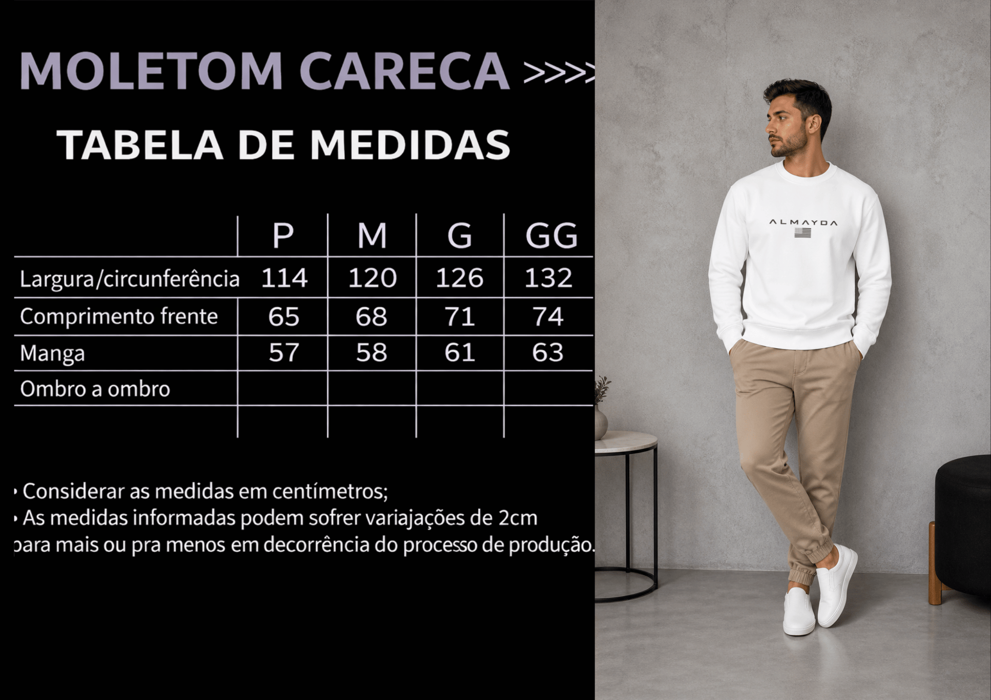 Moletom Careca Masculino - Almayda Signature Flag
