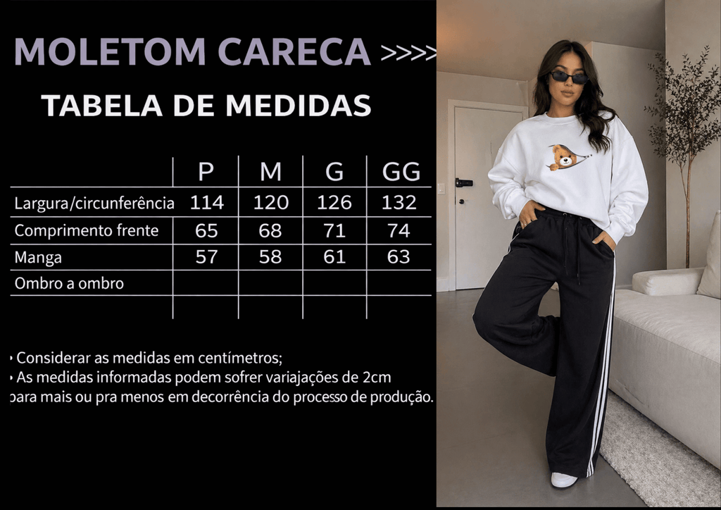 Moletom Feminino Careca - Sweet Bear