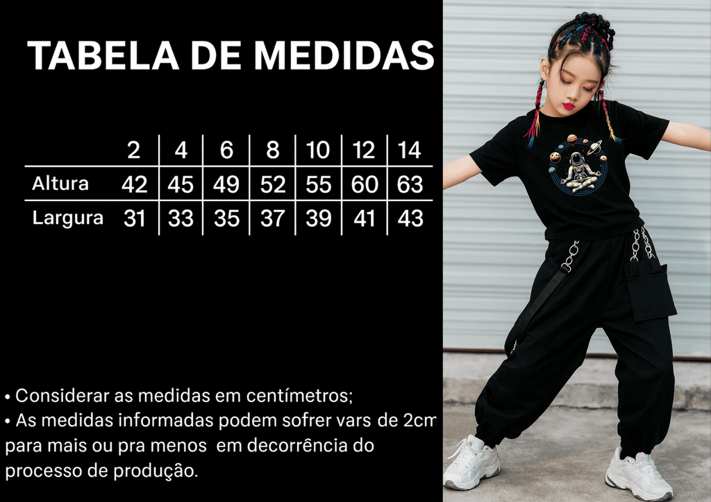 Camiseta Infantil Feminina - Space