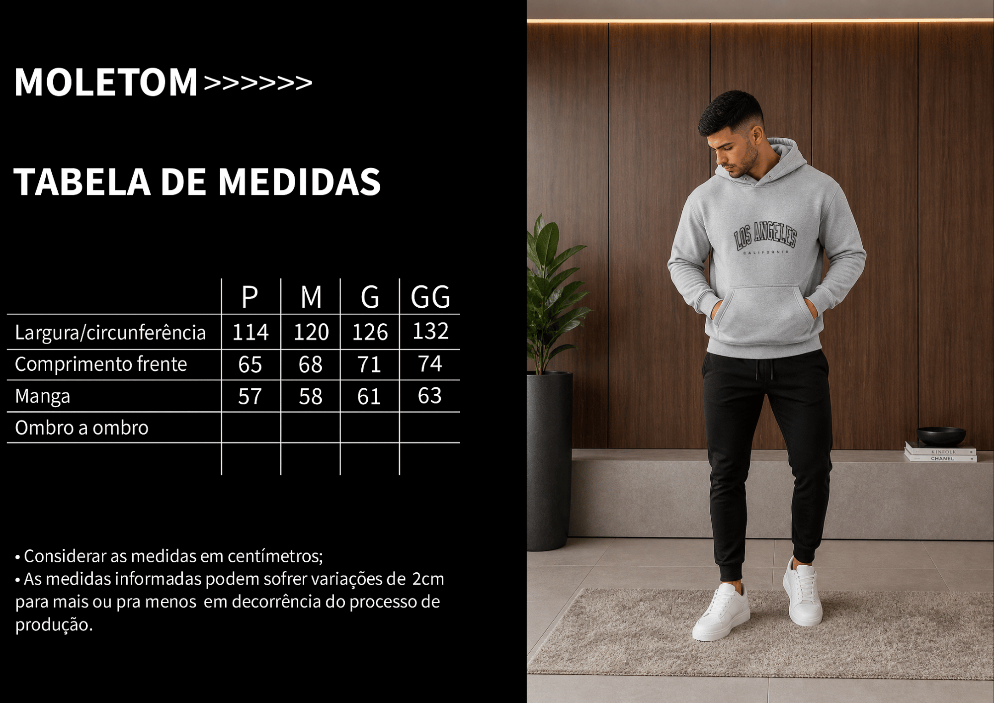 Moletom Masculino Canguru - Los Angeles Califórnia