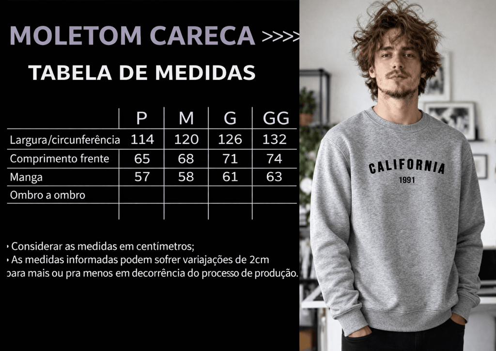 Moletom Masculino Careca - California 1991