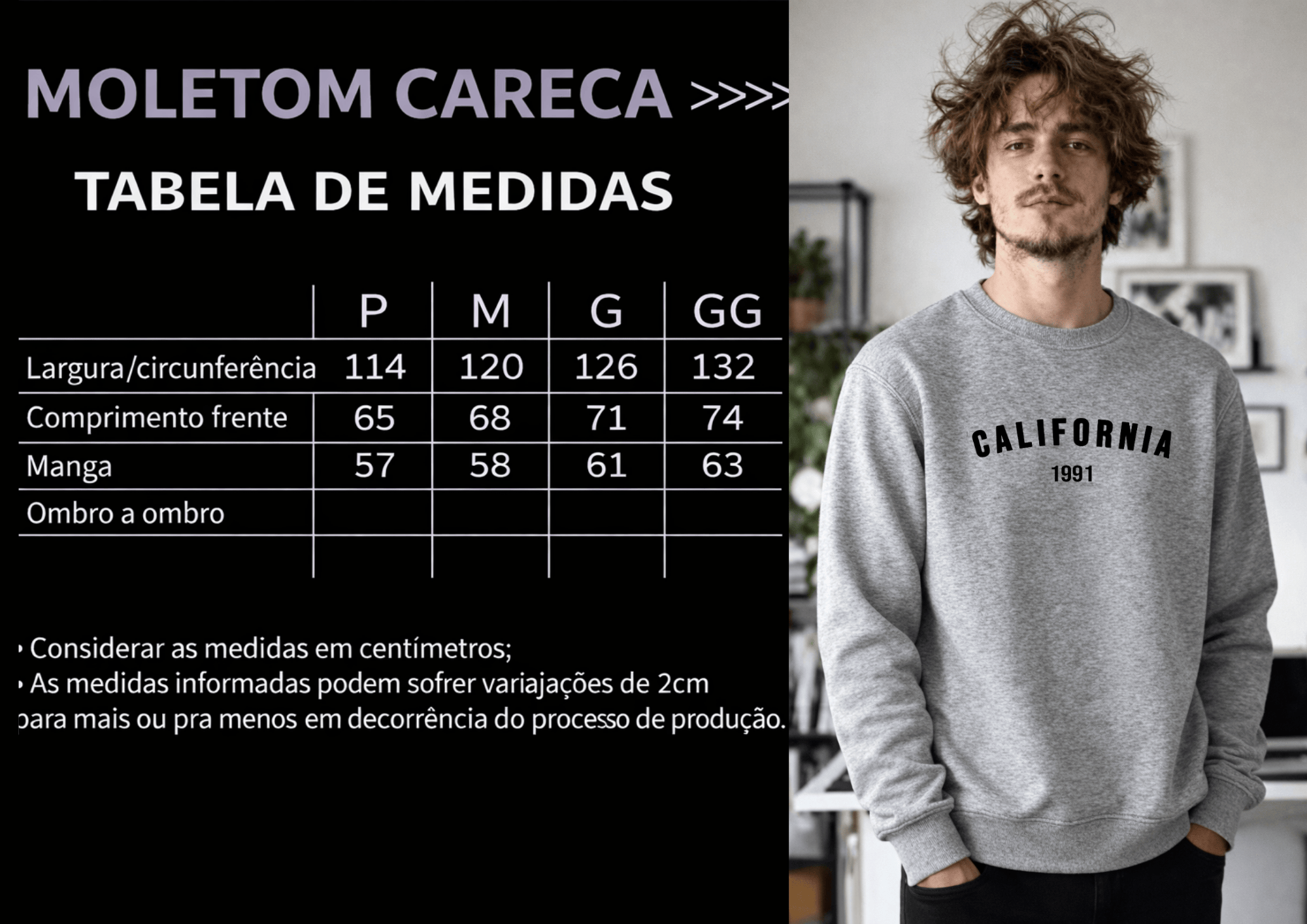 Moletom Masculino Careca - California 1991
