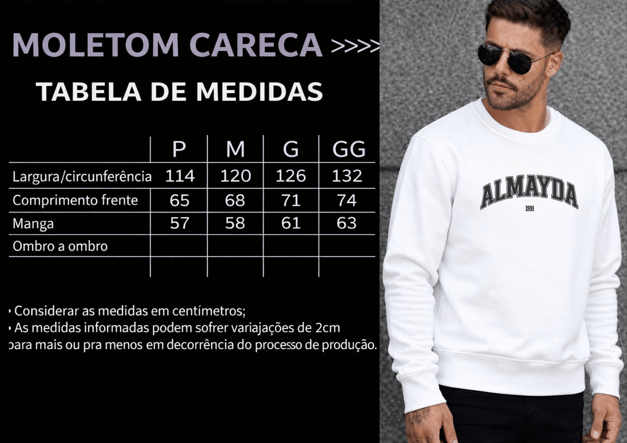 Moletom Masculino Careca - Almayda 1991