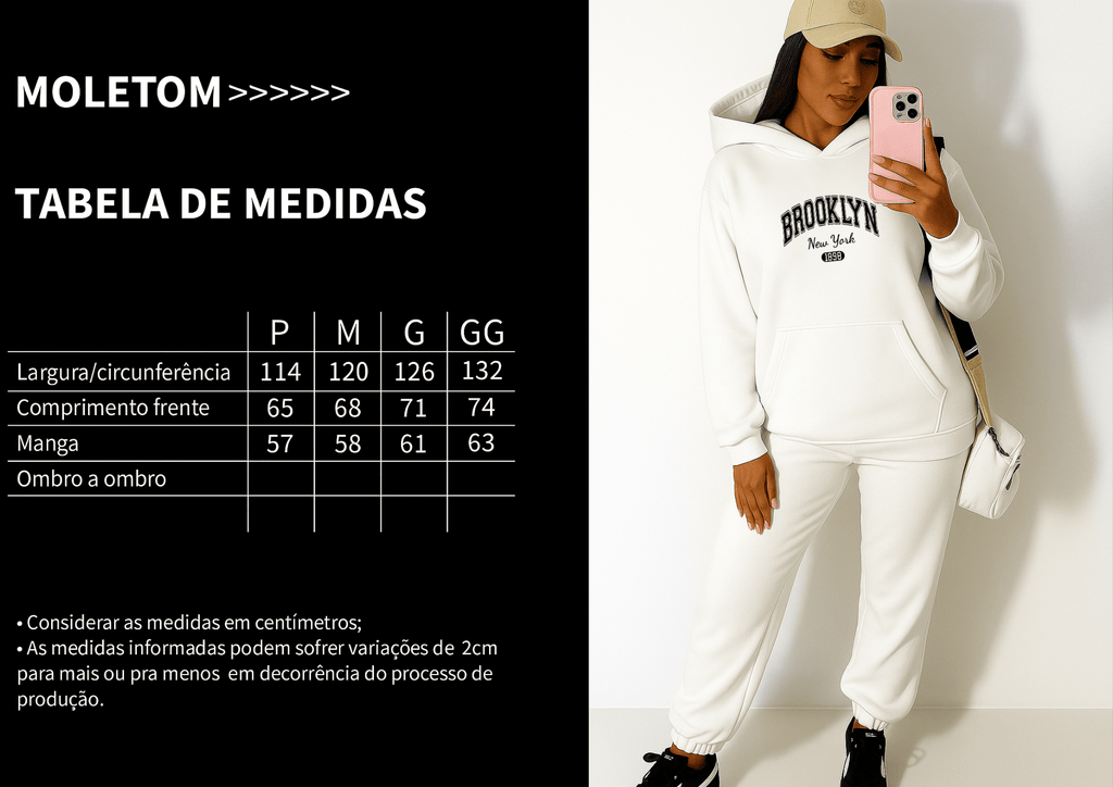 Moletom Feminino Canguru - Brooklyn New York