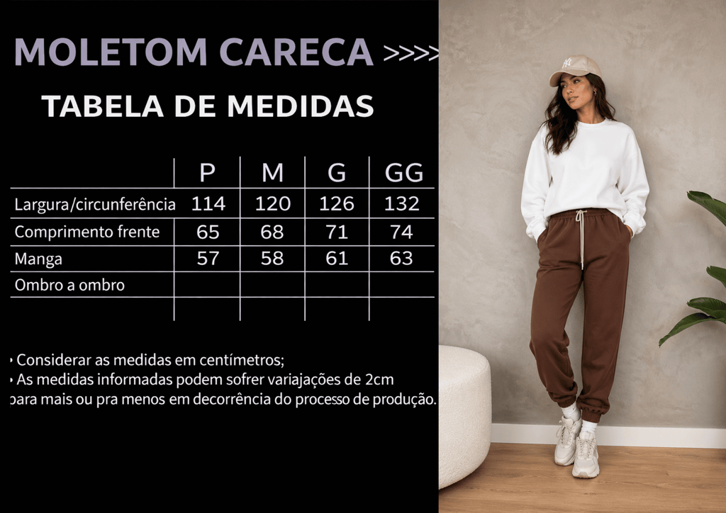 Moletom Feminino Careca - Liso