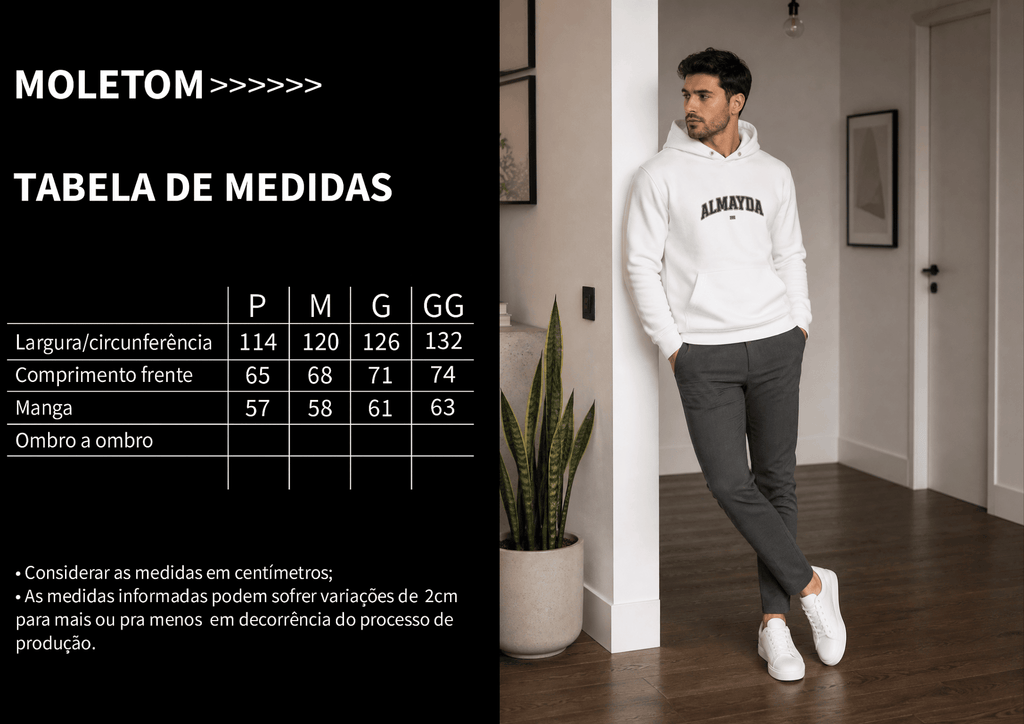 Moletom Masculino Canguru - Almayda
