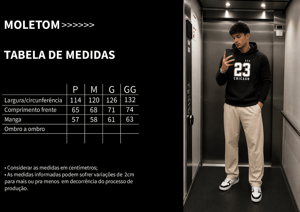 Moletom Masculino Canguru - U.S.A 23 Chicago (Cópia)