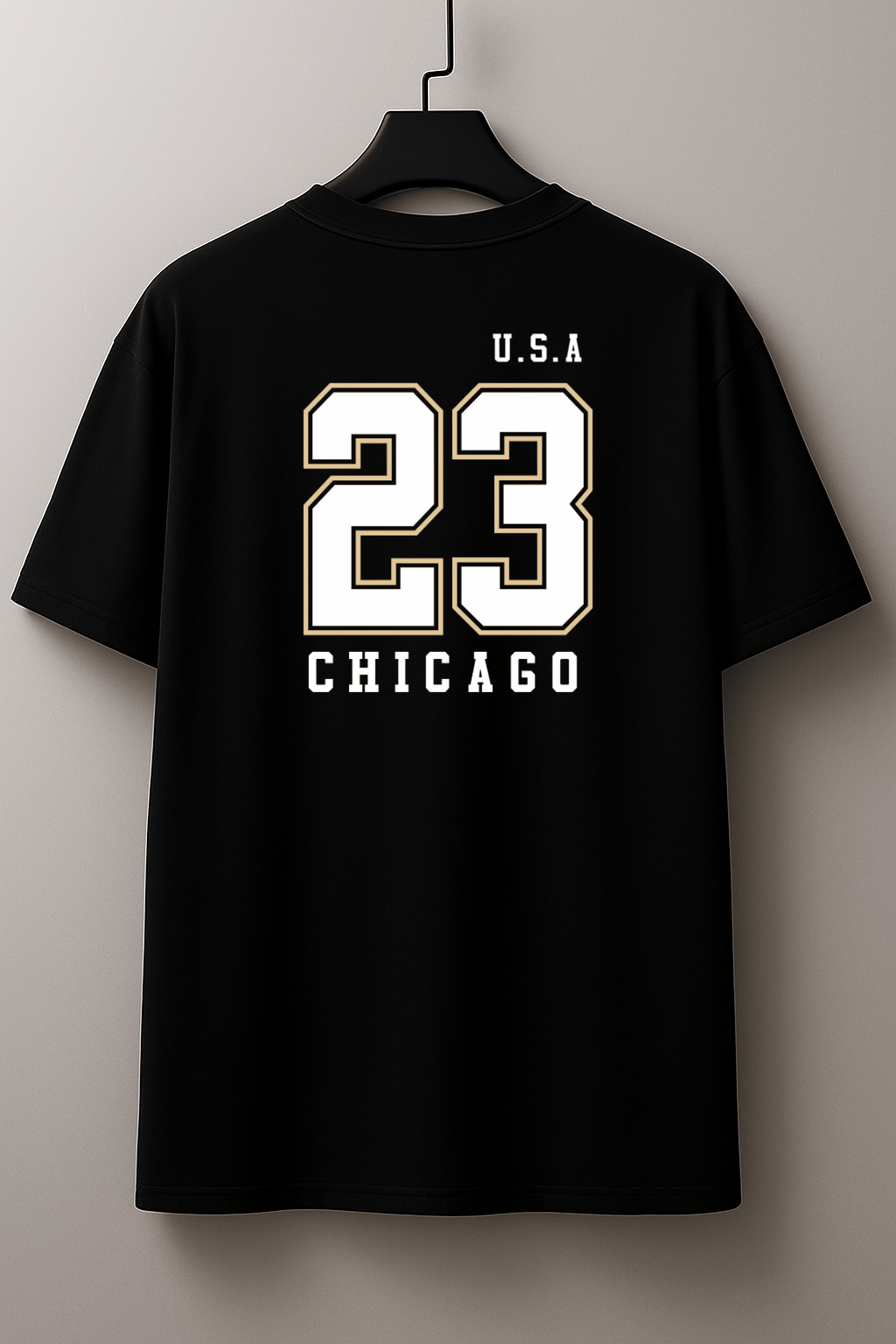 Camiseta Oversized Feminina -  U.S.A 23 Chicago | Estampa nas Costas