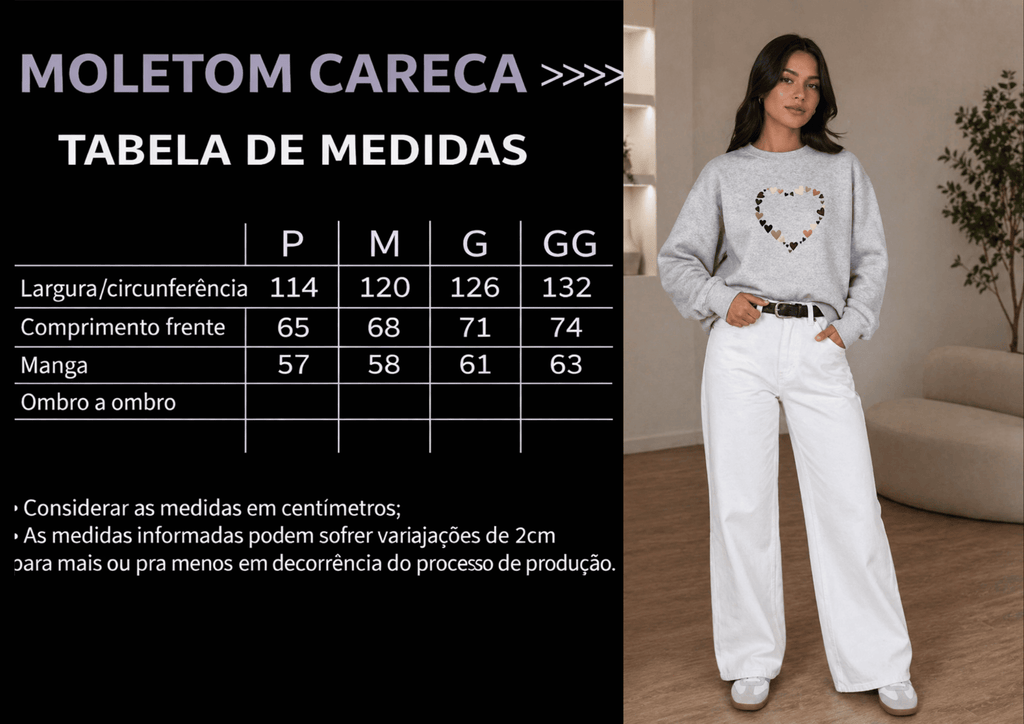 Moletom Feminino Careca Almayda - Romantic Vibe