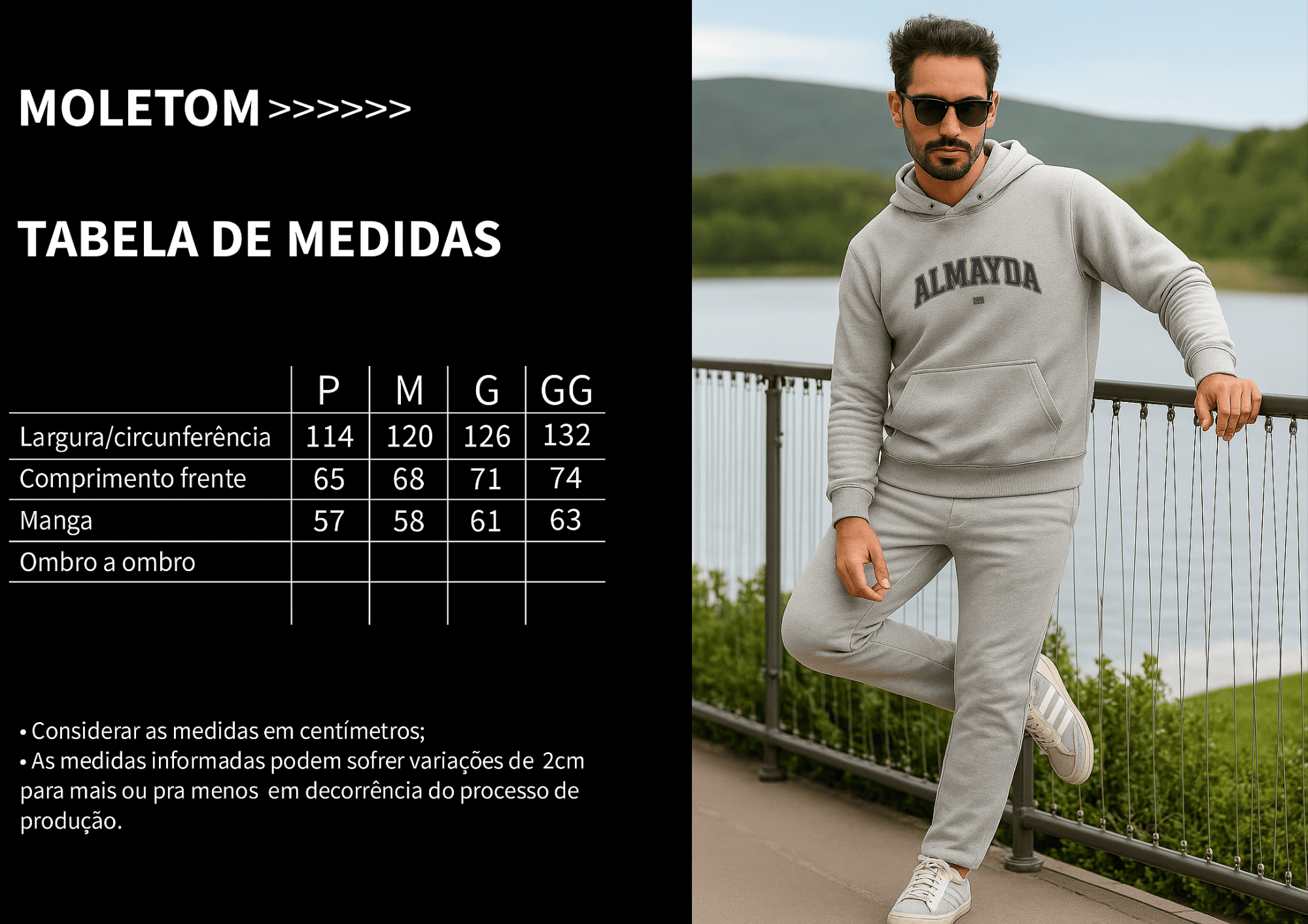 Moletom Masculino Canguru - Almayda