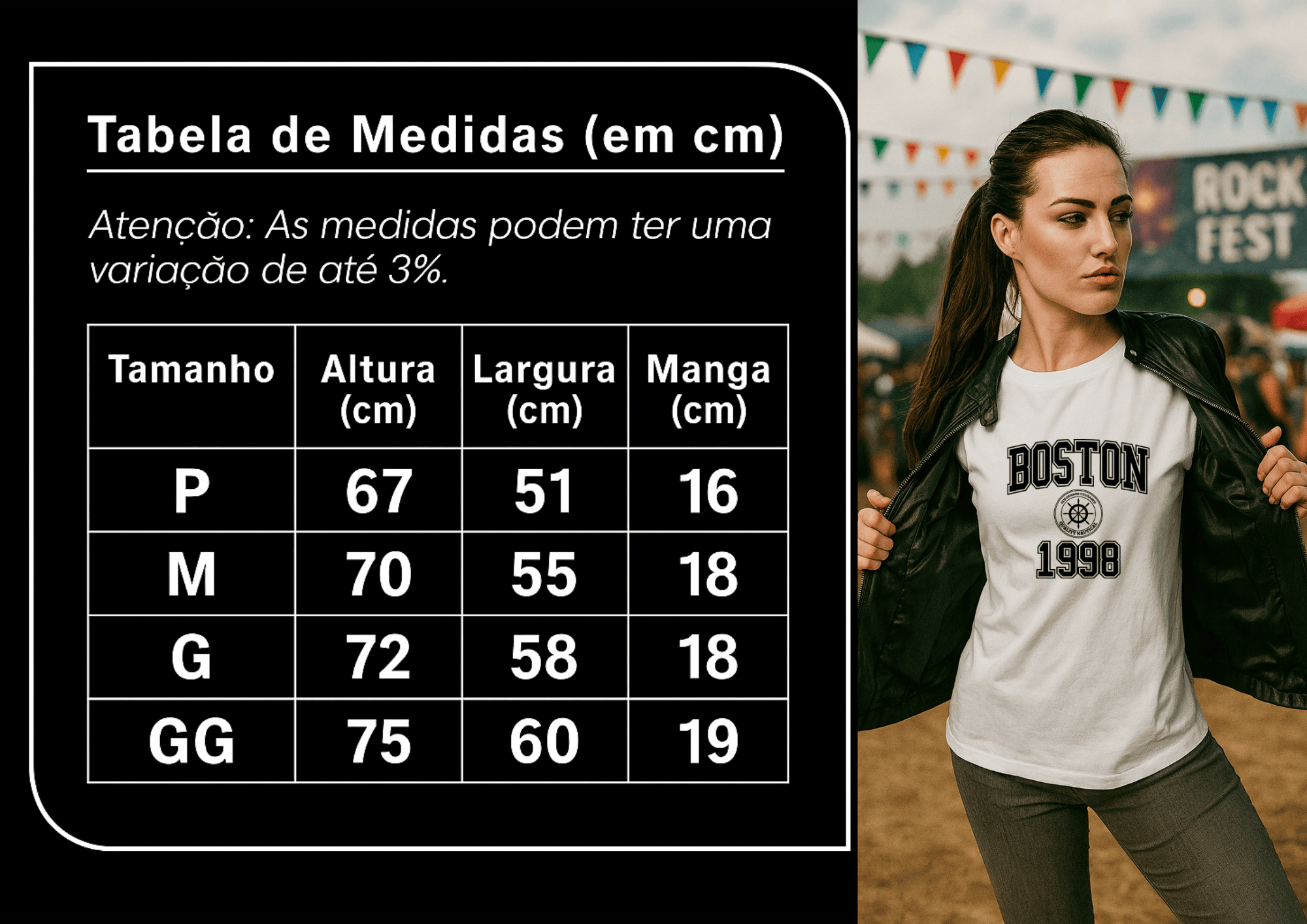 Camiseta Feminina Boston 1998 | Streetwear Casual