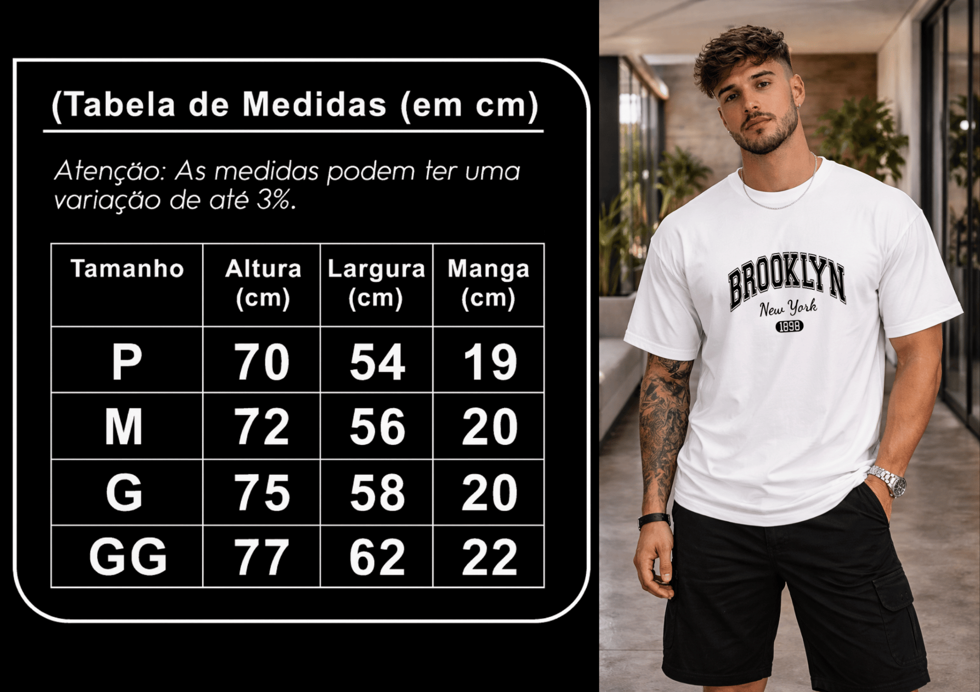 Kit Camisetão Masculino Everyday Oversized Collection - As mais Vendidas Kit Camisetão Masculino Everyday Oversized Collection