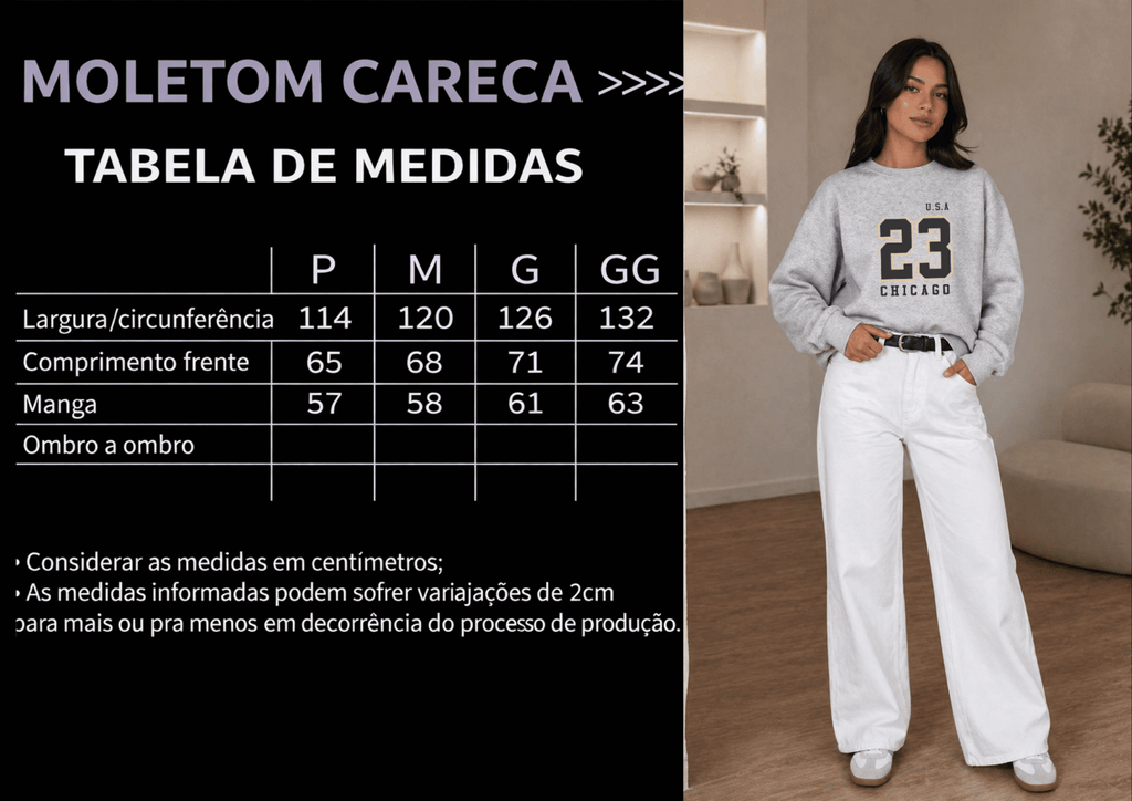 Moletom Feminino Careca - U.S.A 23