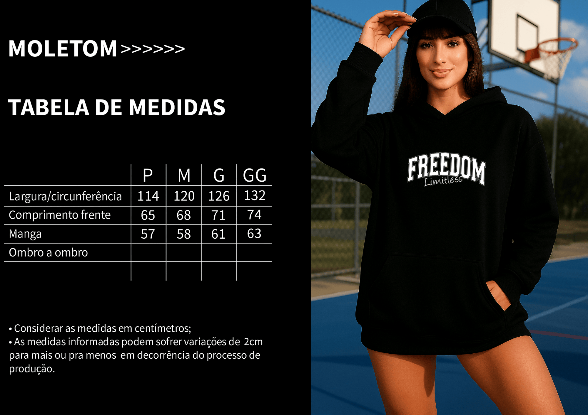 Moletom Feminino Canguru - Freedom Limitless