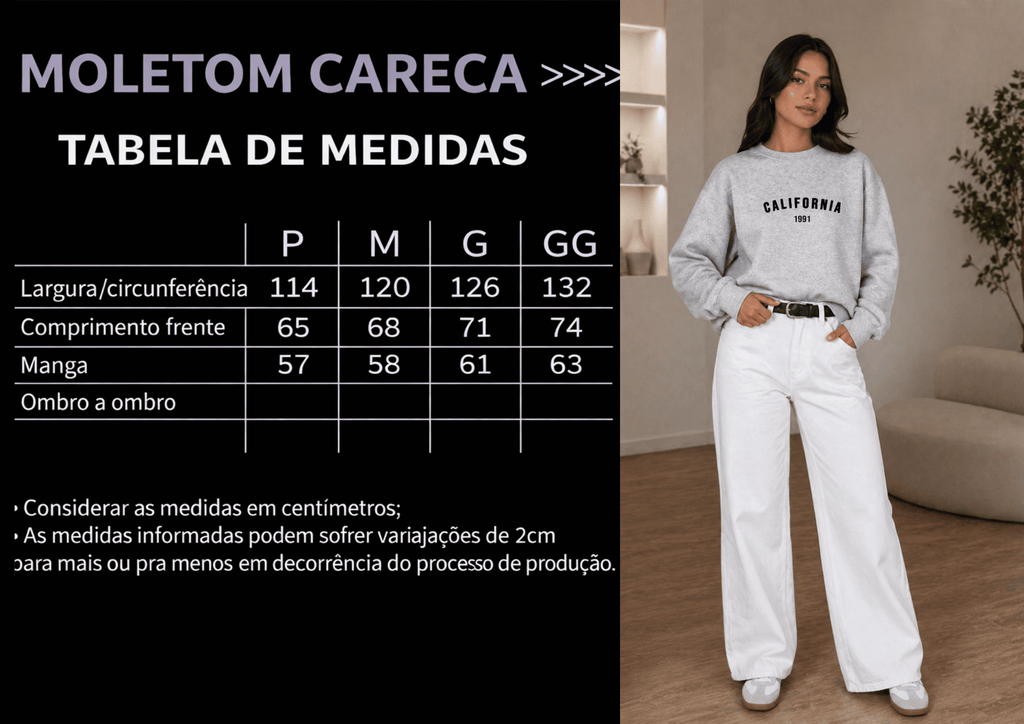 Moletom Feminino Careca - California 1991