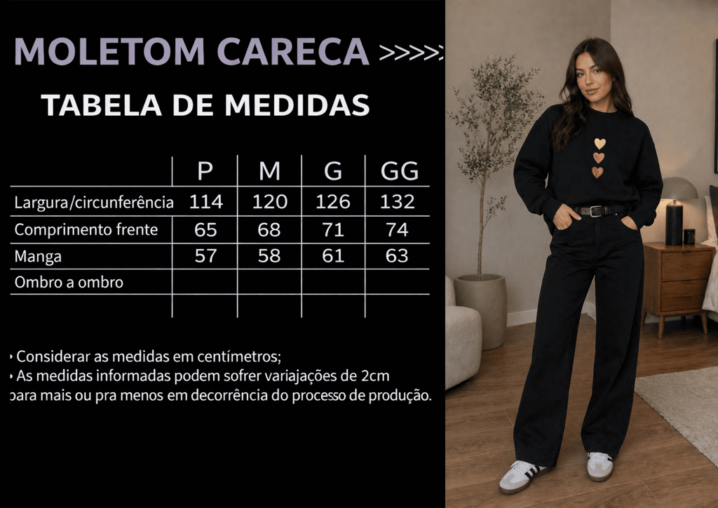 Moletom Feminino Careca Almayda - Golden Love Line